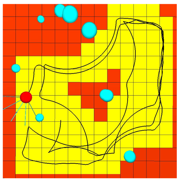 Robot Controlled by Trained Neuromorphic Hardware Trajectory Map